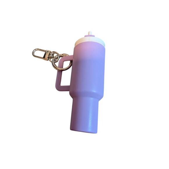 Axolotl, Drink Tumbler and Fuzzy Heart Bag Charm Keychain Bundle New - Picture 2 of 6